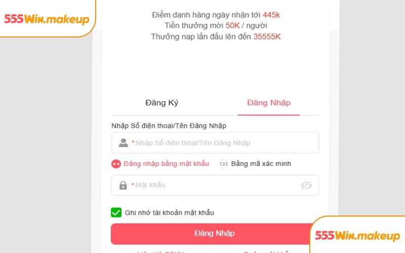 Hướng dẫn chi tiết quy trình đăng nhập 555WIN